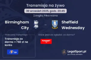 Birmingham City - Sheffield Wednesday gdzie oglądać?