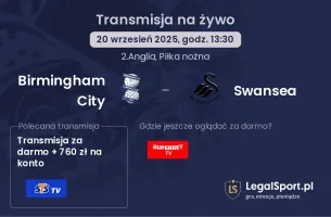Birmingham City - Swansea gdzie oglądać?