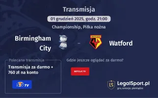 Birmingham City - Watford gdzie oglądać? (01.12)