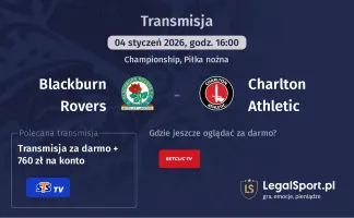 Blackburn Rovers - Charlton Athletic gdzie oglądać? (04.01)