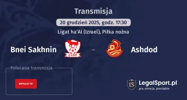 Bnei Sakhnin - Ashdod gdzie oglądać (20.12.2025)