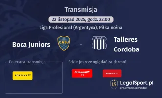 Boca Juniors - Talleres Cordoba gdzie oglądać? (22.11)
