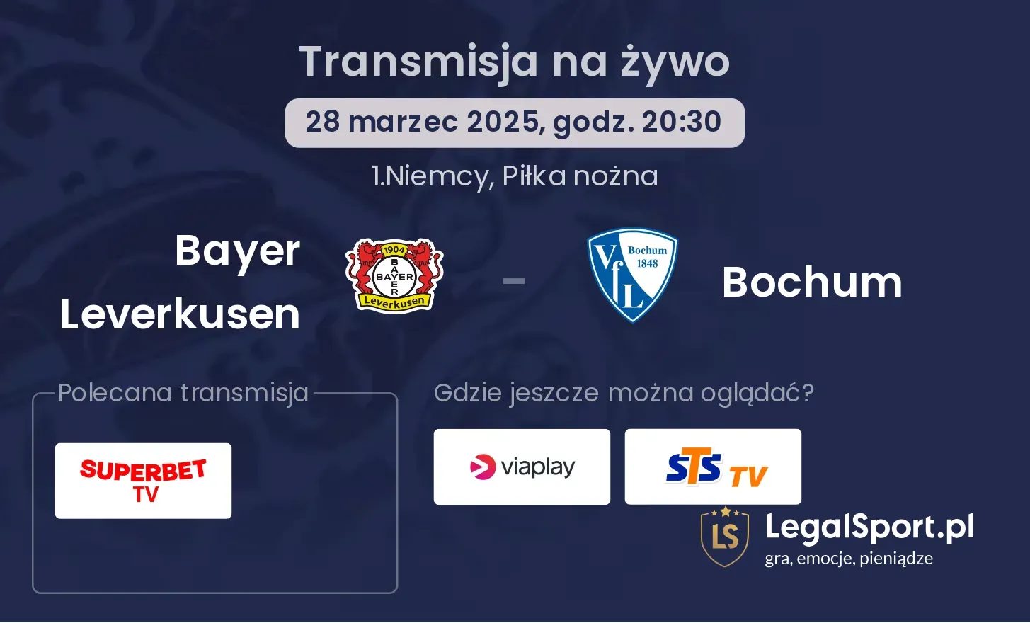 Bochum - Bayer Leverkusen transmisja na żywo