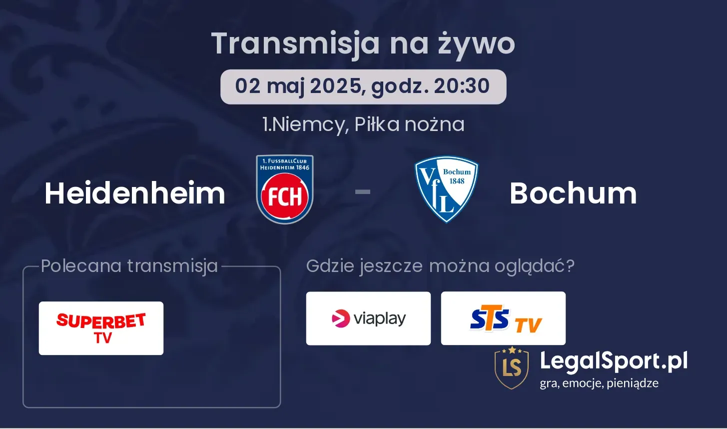 Heidenheim - Bochum gdzie oglądać?