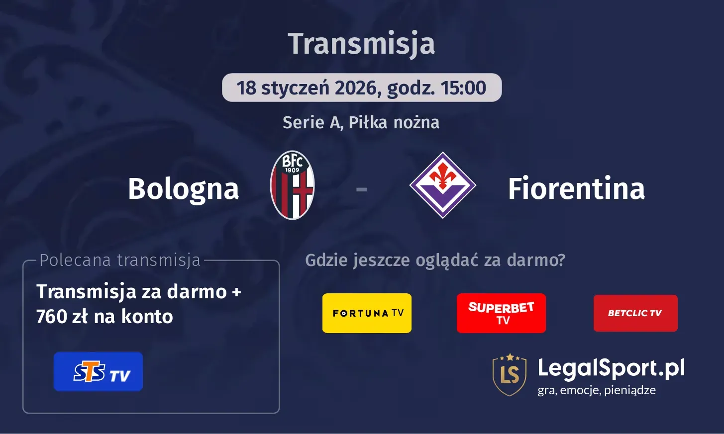 Bologna - Fiorentina Transmisje