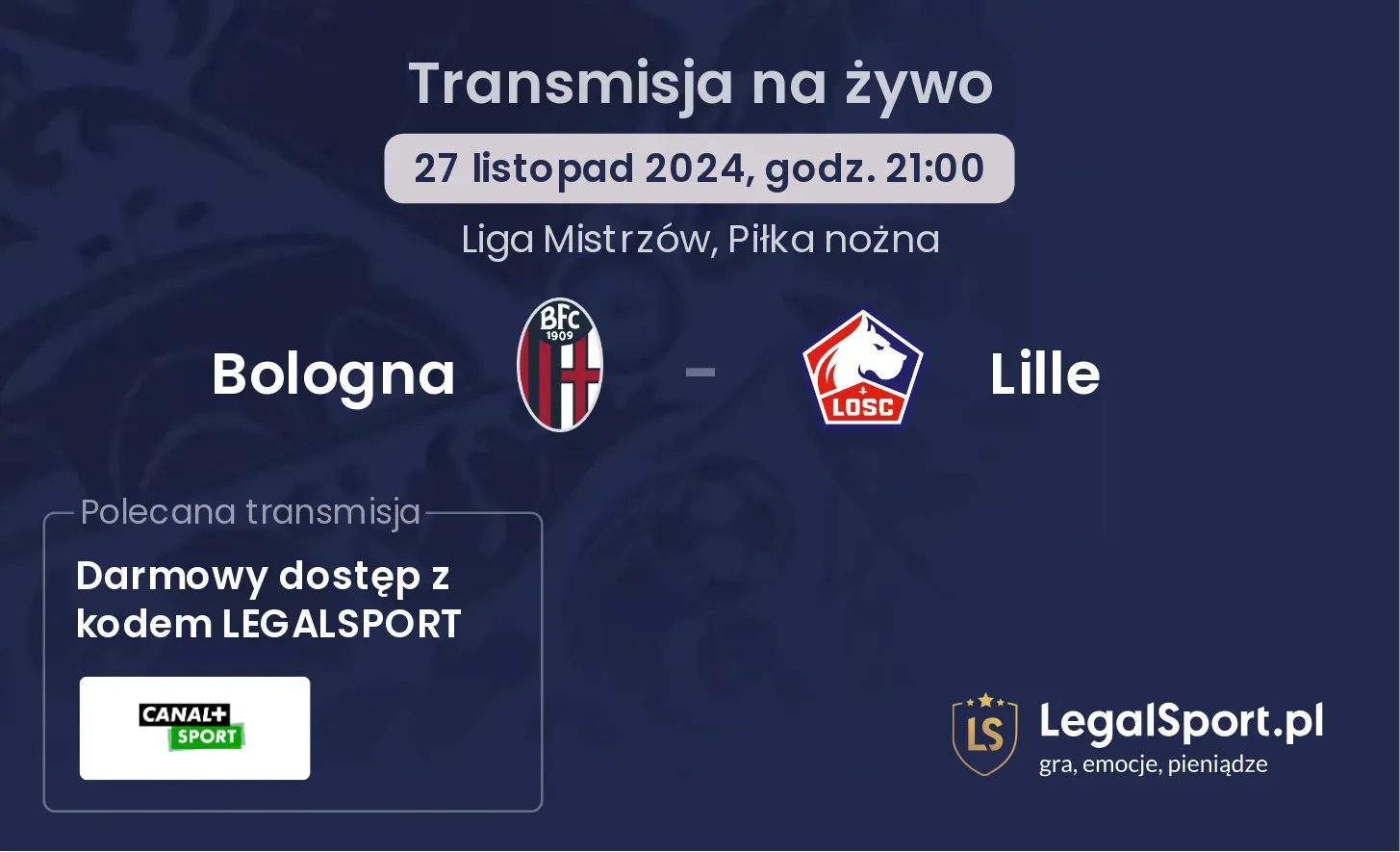 Bologna - Lille gdzie oglądać?