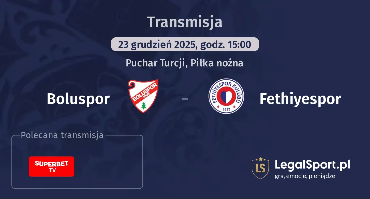 Boluspor - Fethiyespor Transmisje