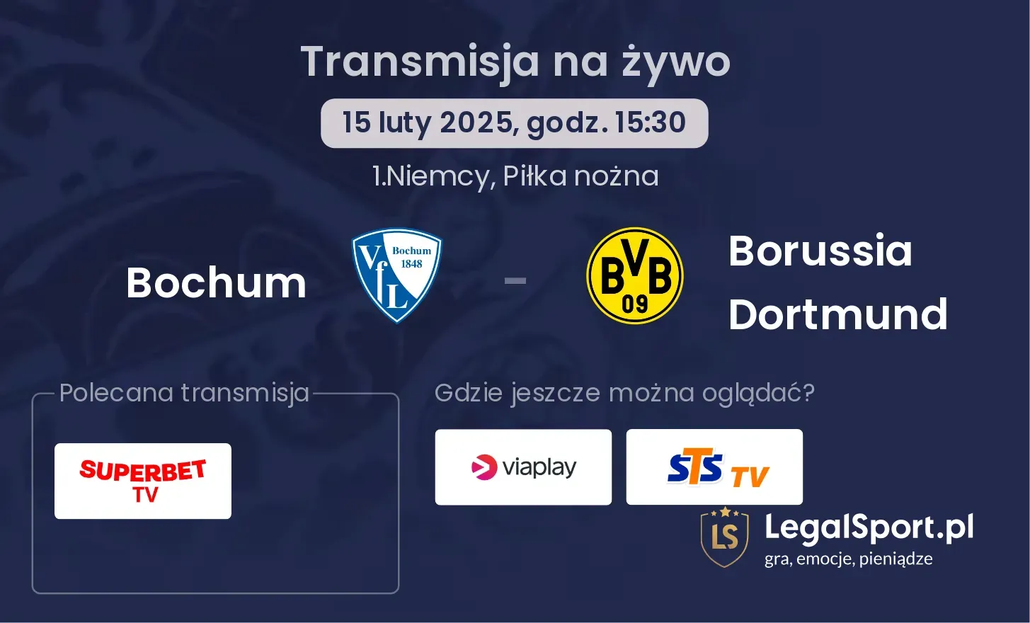 Bochum - Borussia Dortmund gdzie oglądać?