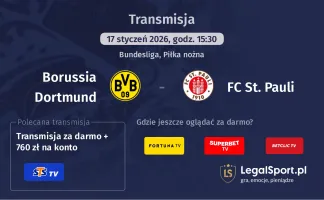 Borussia Dortmund - FC St. Pauli gdzie oglądać? (17.01)