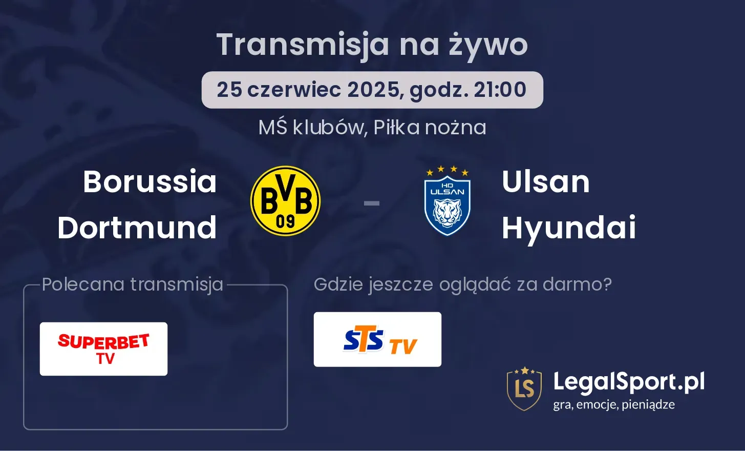 Borussia Dortmund - Ulsan Hyundai transmisja na żywo