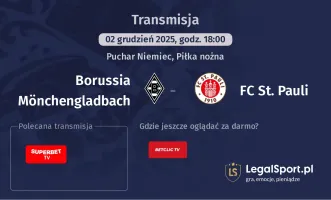 Borussia Mönchengladbach - FC St. Pauli gdzie oglądać? (02.12)