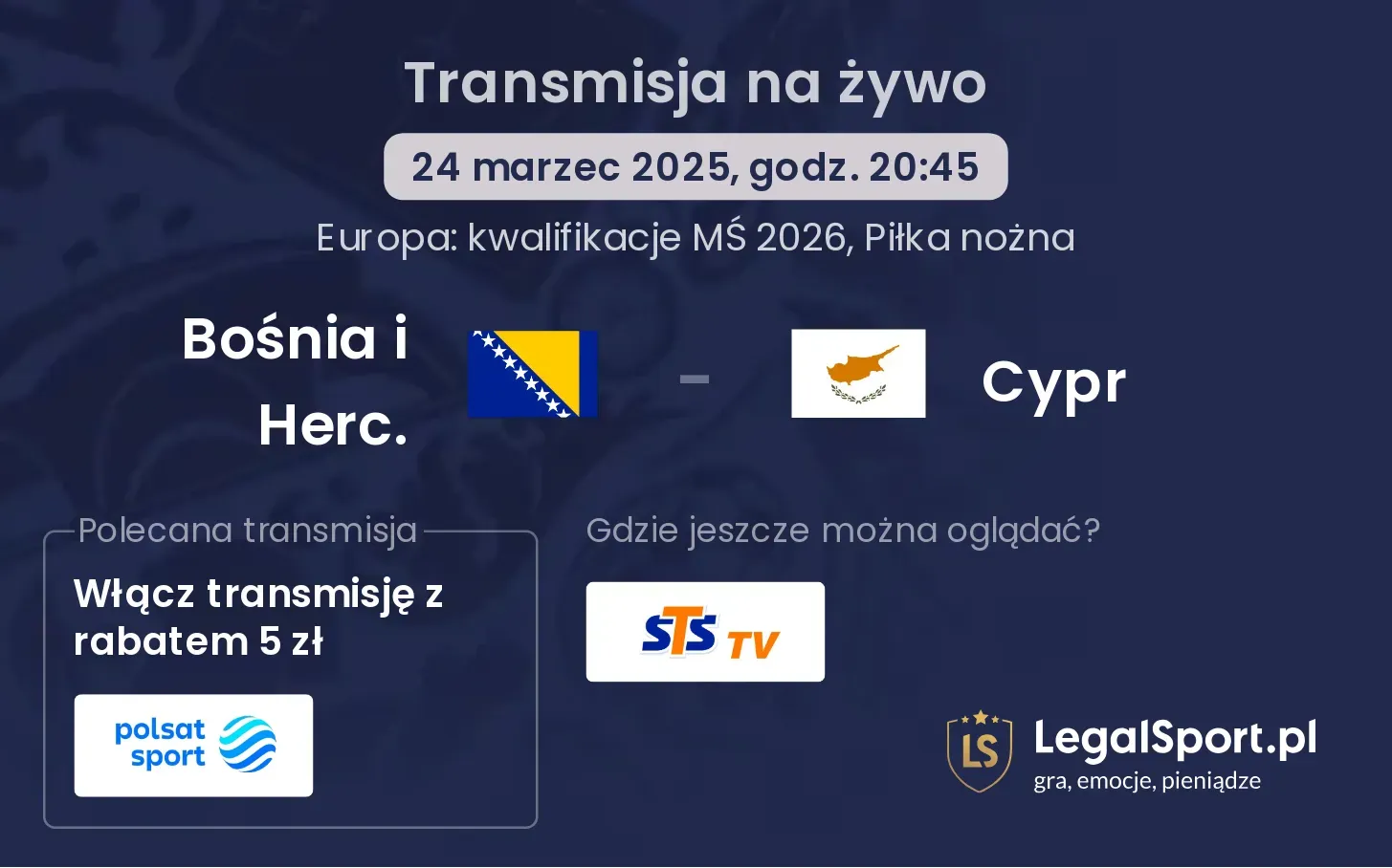 Bośnia i Herc. - Cypr gdzie oglądać?