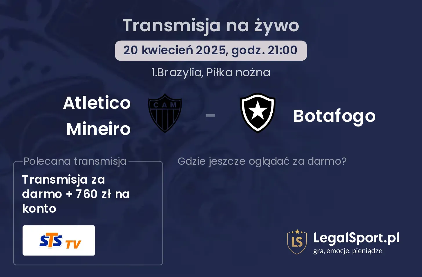 Atletico Mineiro - Botafogo gdzie oglądać?