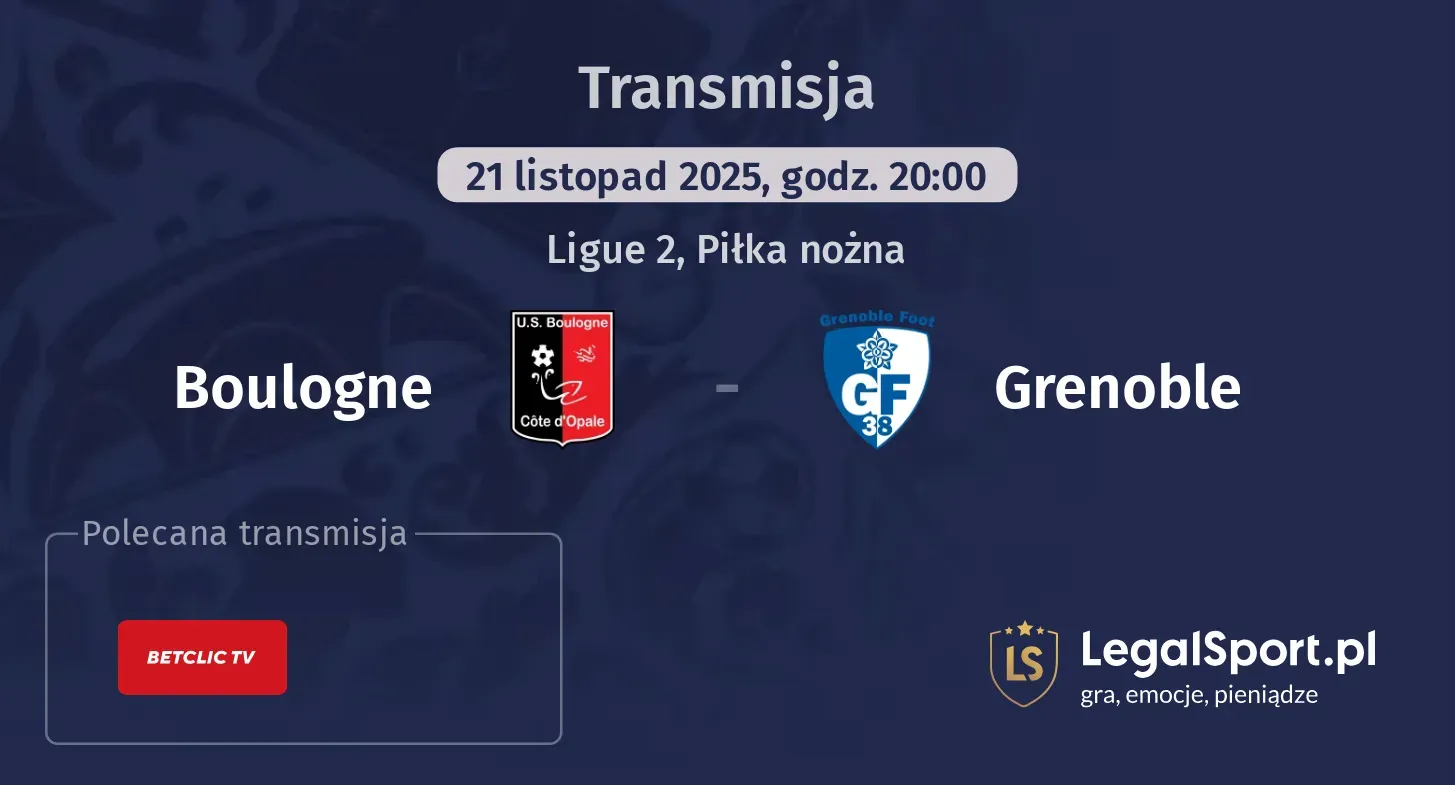 Boulogne - Grenoble Transmisje