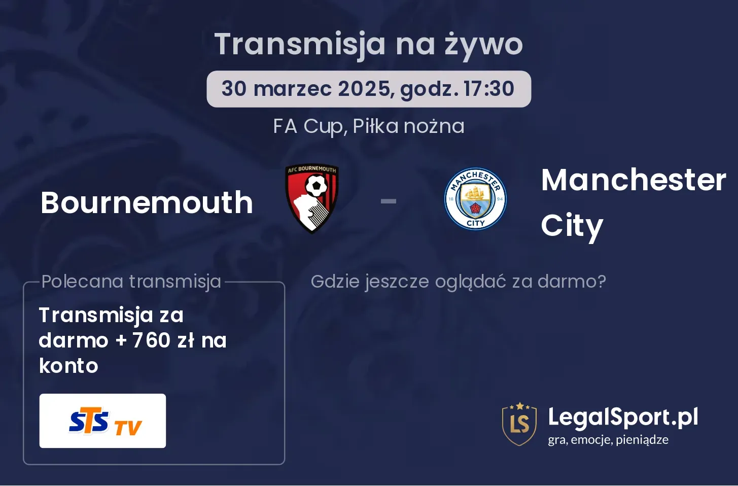 Bournemouth - Manchester City gdzie oglądać transmisję?