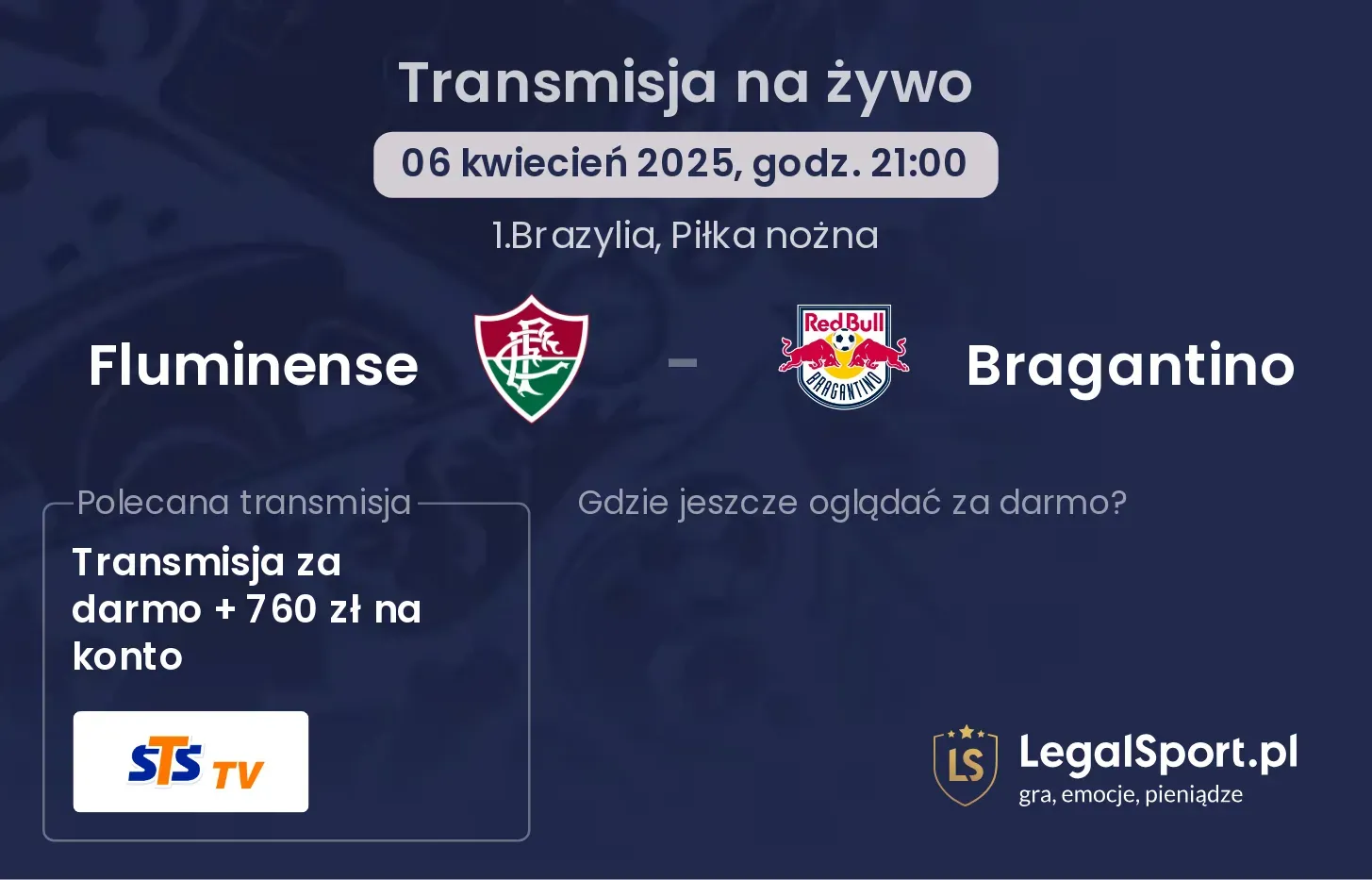 Fluminense - Bragantino gdzie oglądać transmisję?