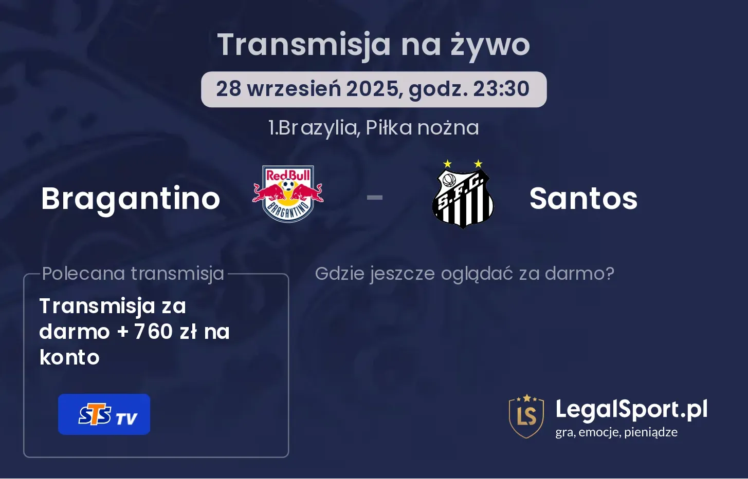 Bragantino - Santos gdzie oglądać?