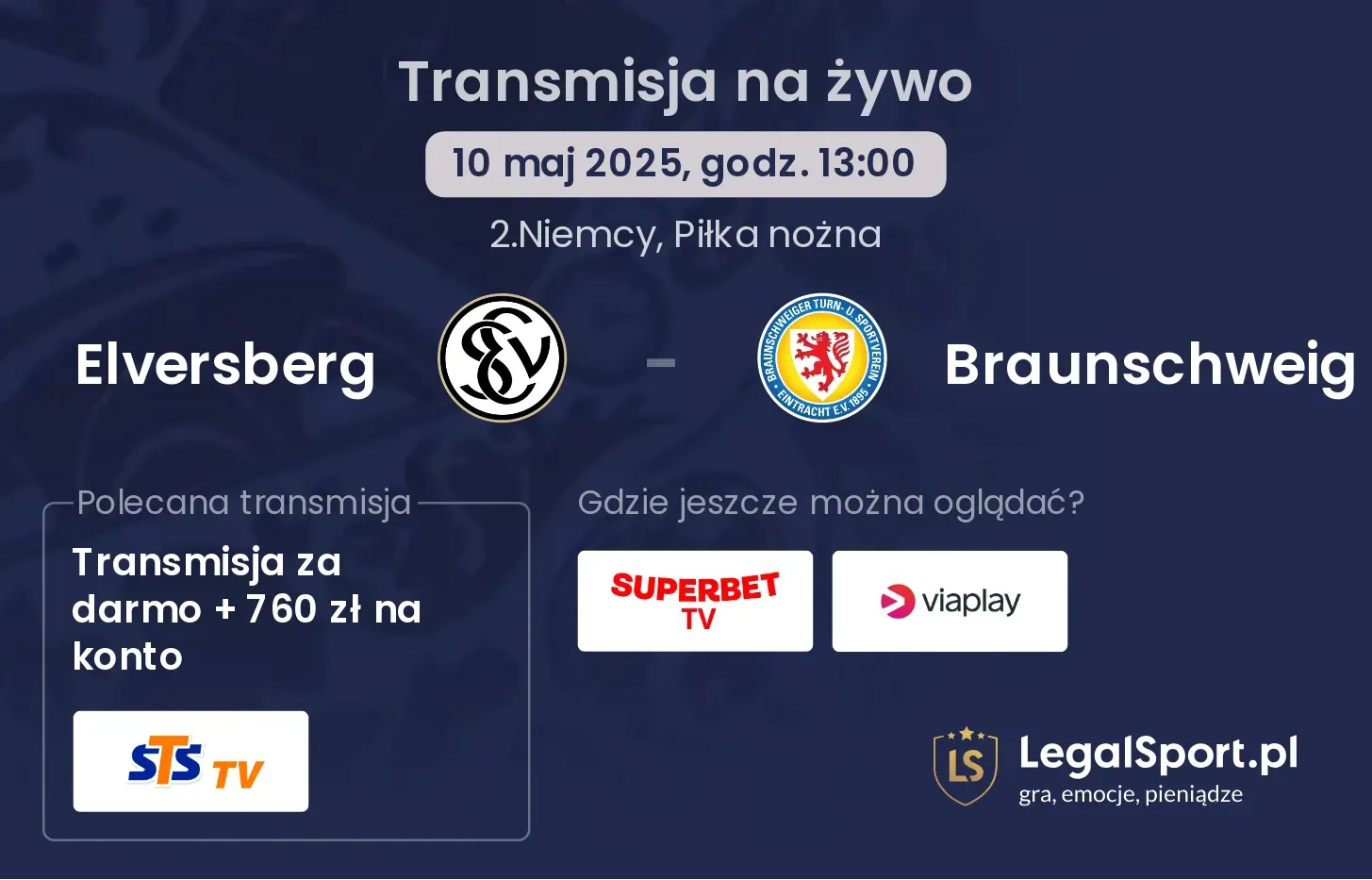 Elversberg - Braunschweig gdzie oglądać?
