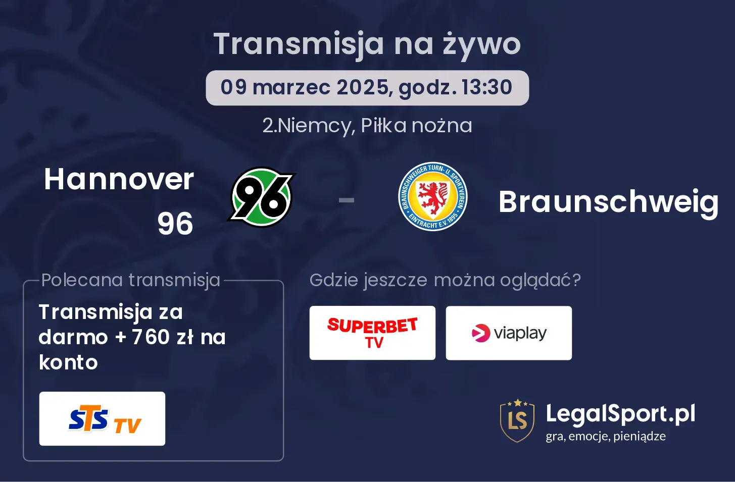 Hannover 96 - Braunschweig gdzie oglądać?