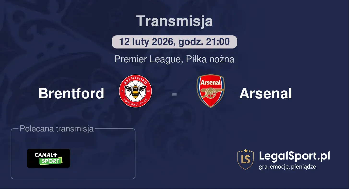 Brentford - Arsenal Transmisje