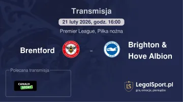 Brentford - Brighton & Hove Albion gdzie oglądać (21.02.2026)