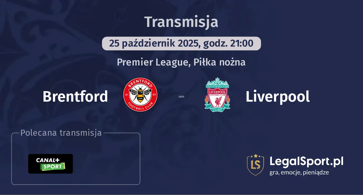 Brentford - Liverpool Transmisje