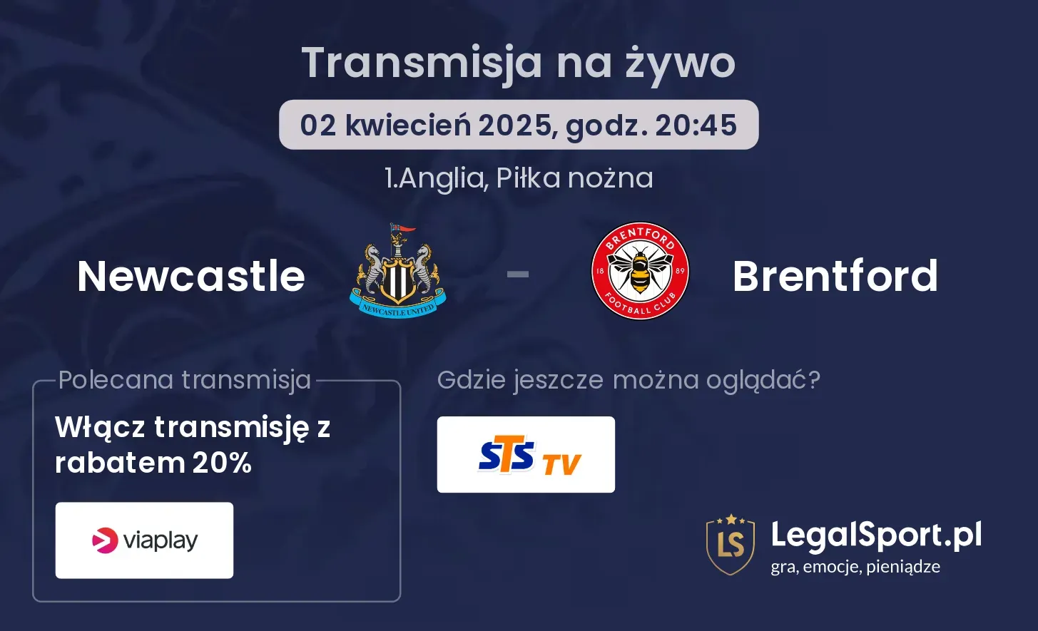 Brentford - Newcastle transmisja na żywo