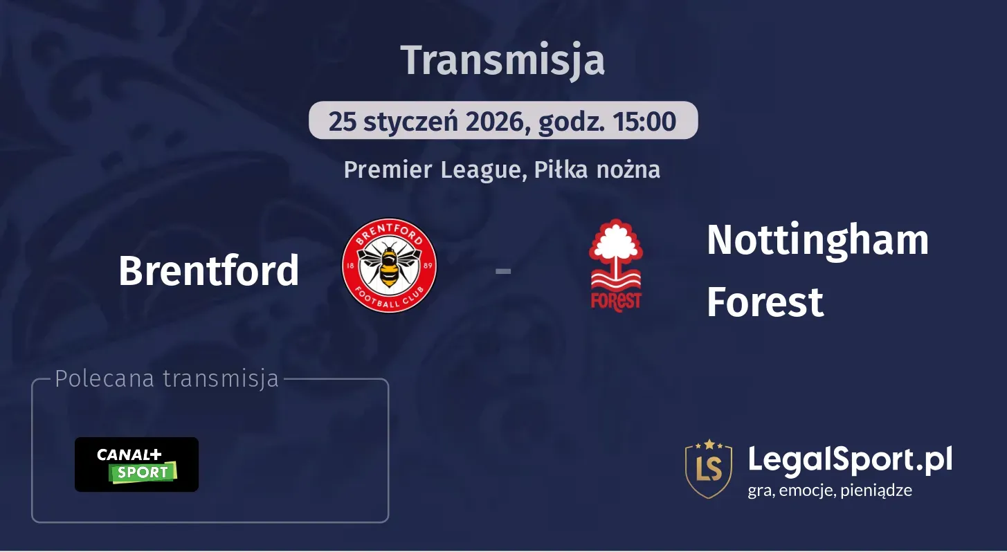 Brentford - Nottingham Forest Transmisje