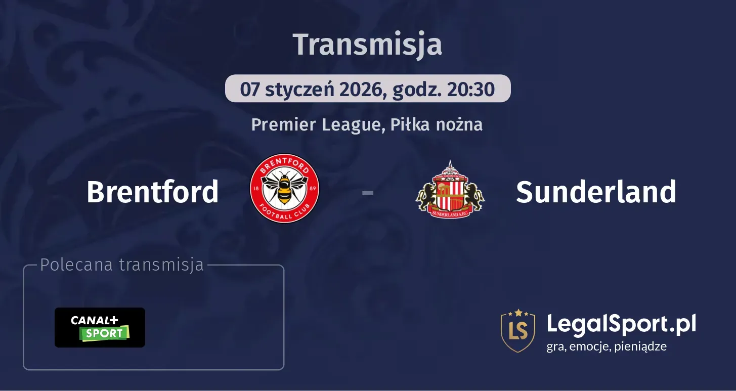 Brentford - Sunderland Transmisje