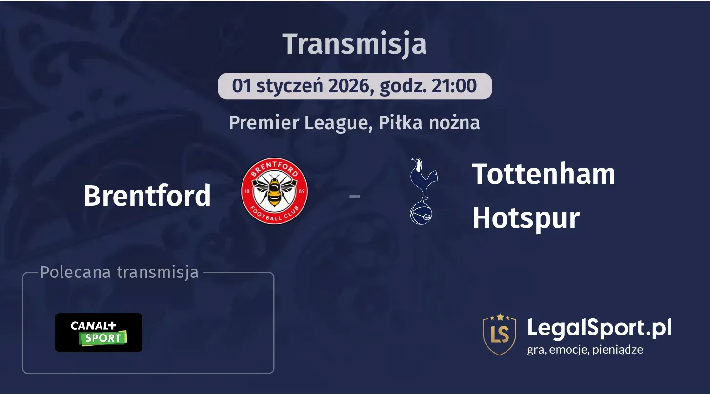 Brentford - Tottenham Hotspur Transmisje