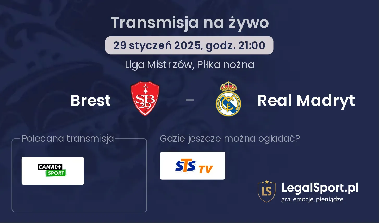 Brest - Real Madryt gdzie oglądać?