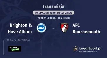Brighton & Hove Albion - AFC Bournemouth gdzie oglądać (19.01.2026)