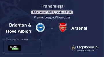 Brighton & Hove Albion - Arsenal gdzie oglądać (04.03.2026)