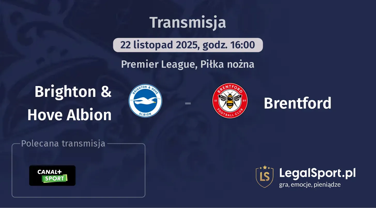 Brighton & Hove Albion - Brentford Transmisje