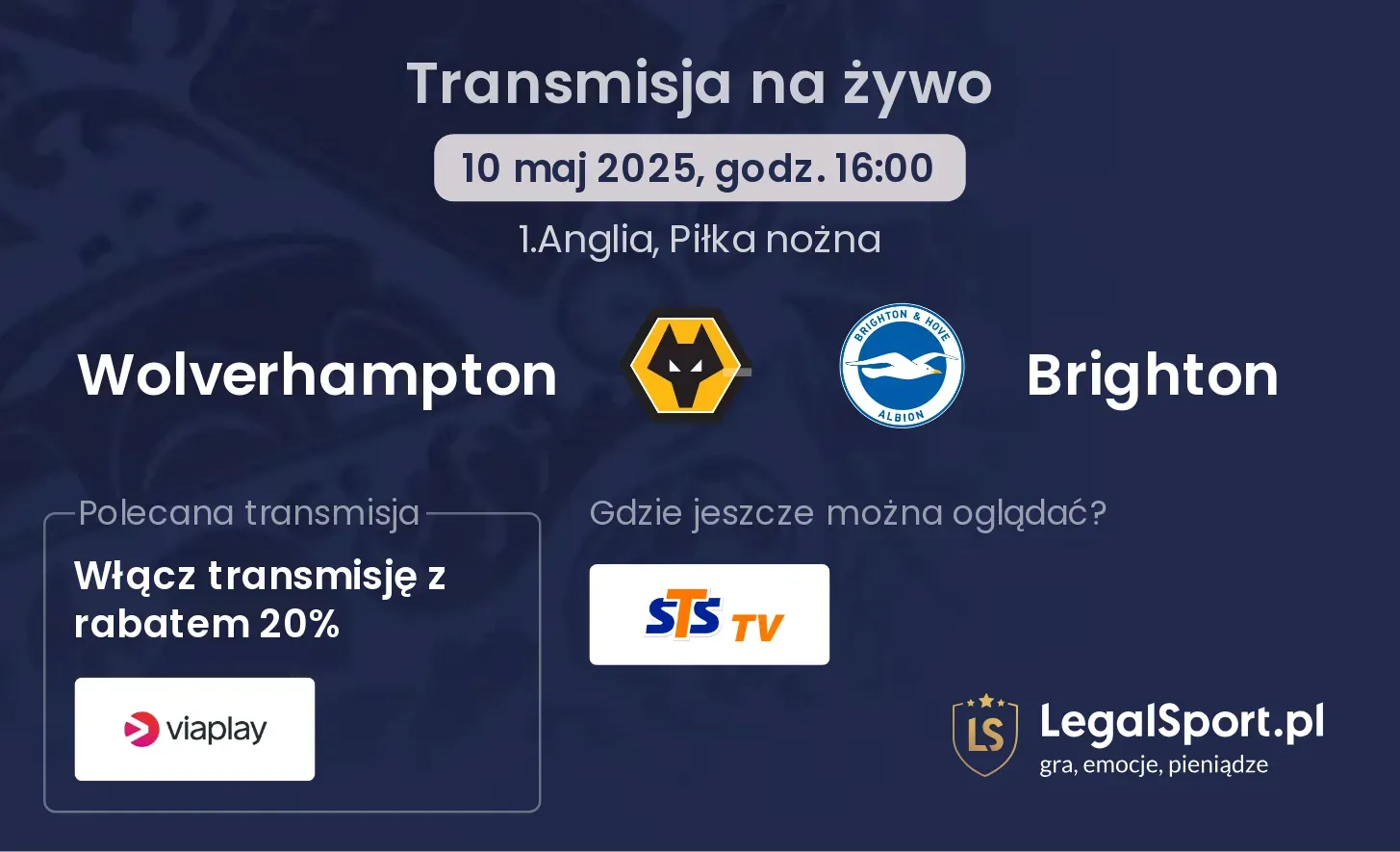 Brighton - Wolverhampton transmisja na żywo