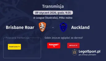 Brisbane Roar - Auckland gdzie oglądać? (09.01)