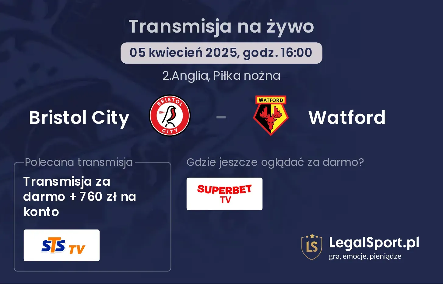 Bristol City - Watford gdzie oglądać?