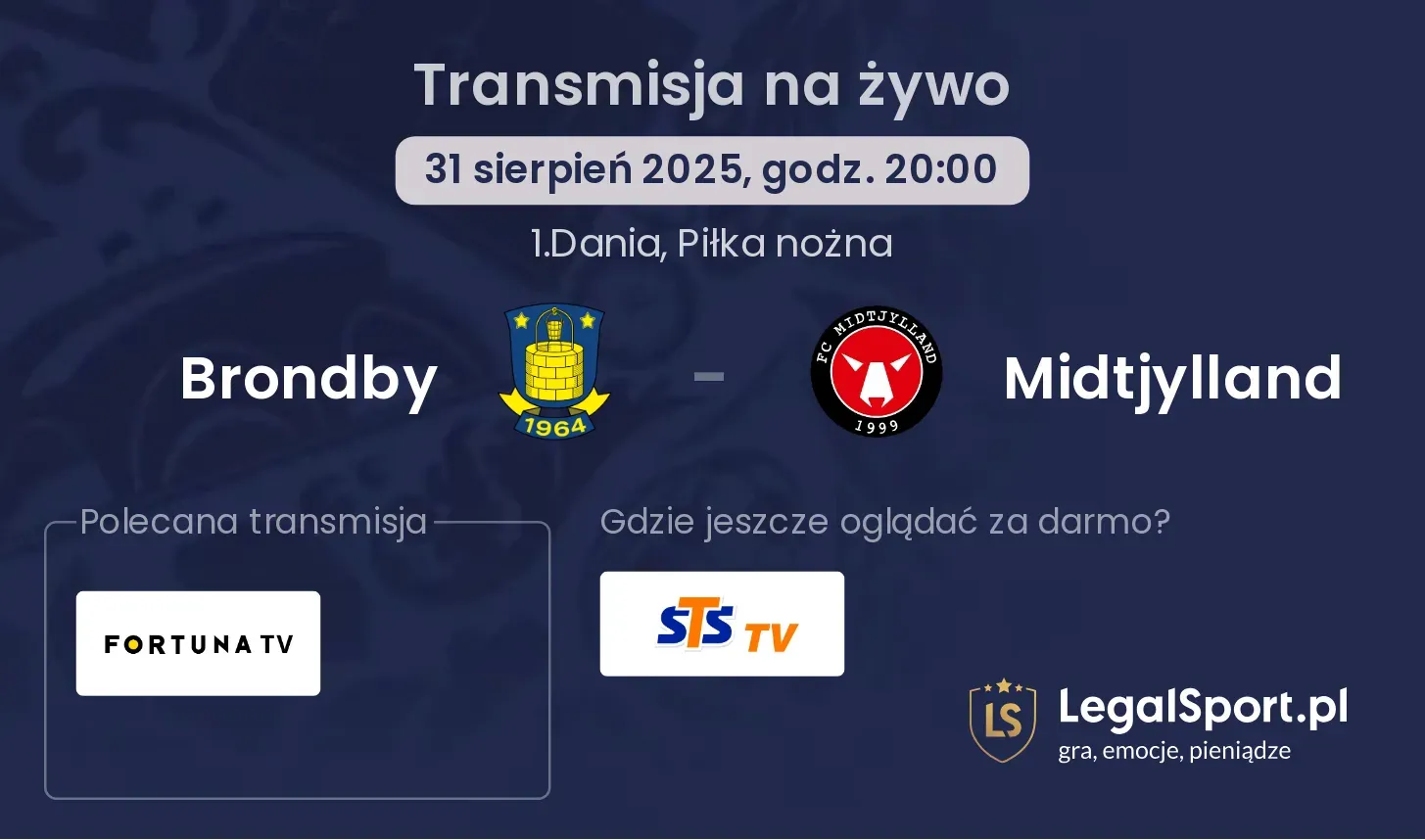 Brondby - Midtjylland gdzie oglądać?