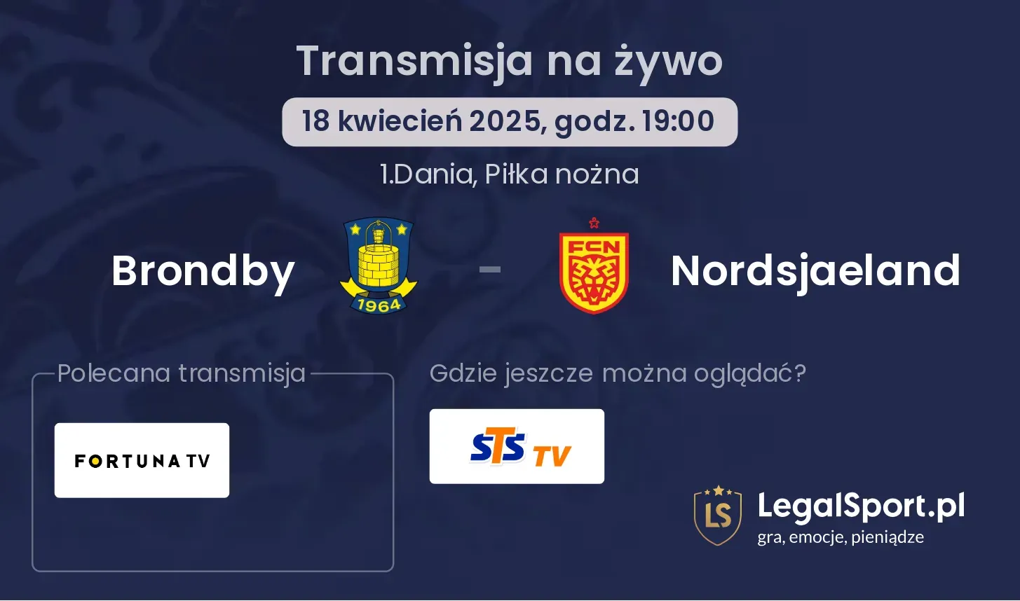 Brondby - Nordsjaeland gdzie oglądać transmisję?