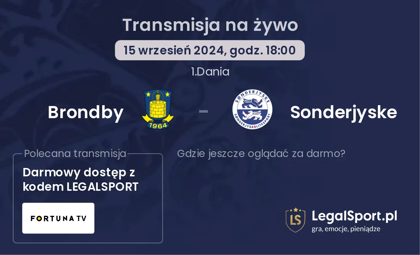 Brondby - Sonderjyske gdzie oglądać? 15.09, godz. 18:00