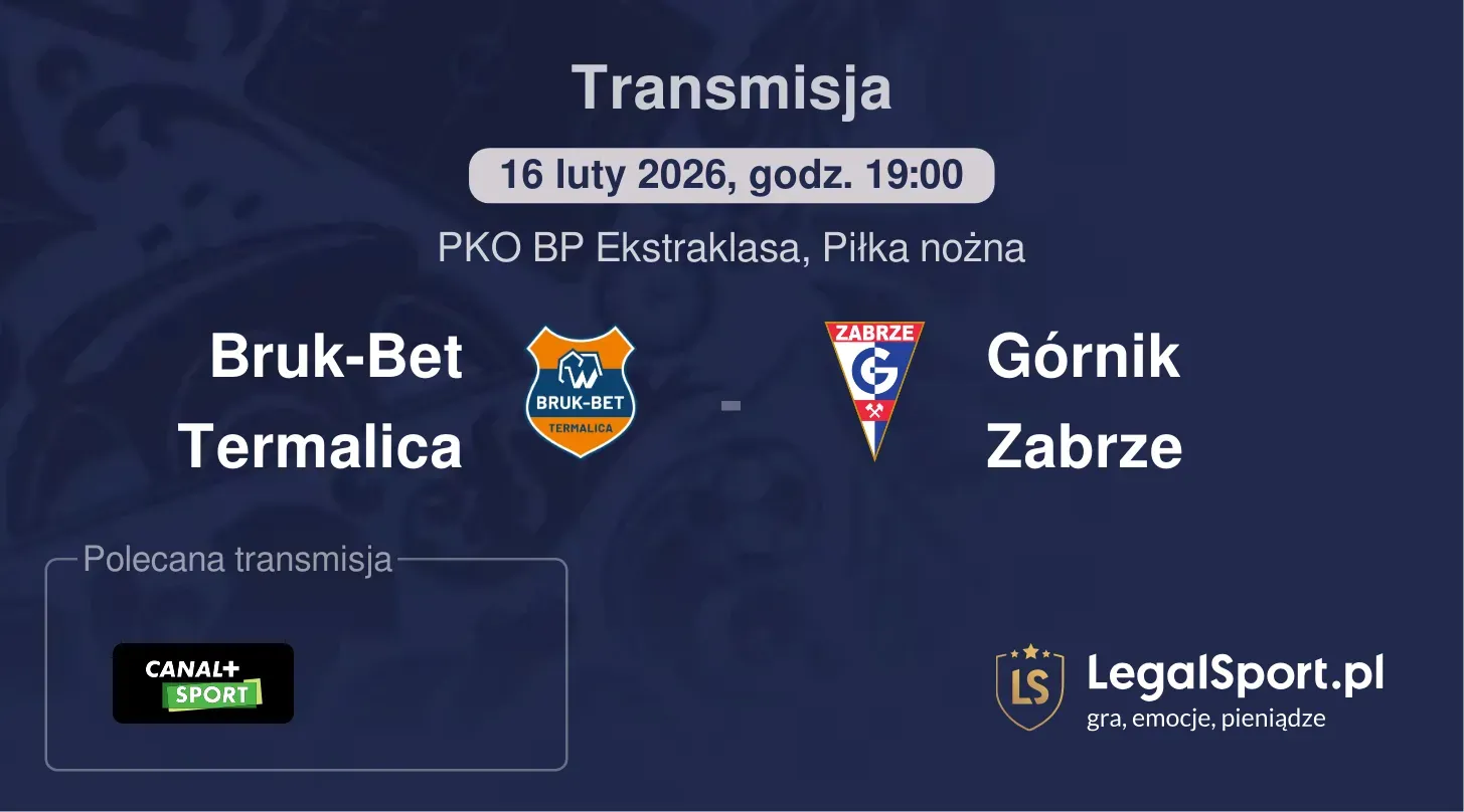 Bruk-Bet Termalica - Górnik Zabrze Transmisje