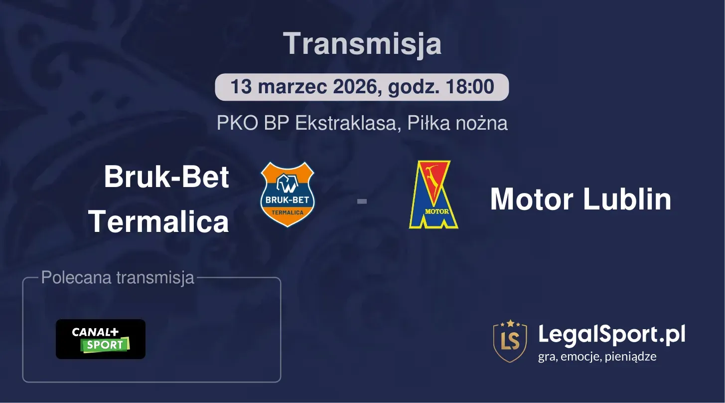Bruk-Bet Termalica - Motor Lublin Transmisje