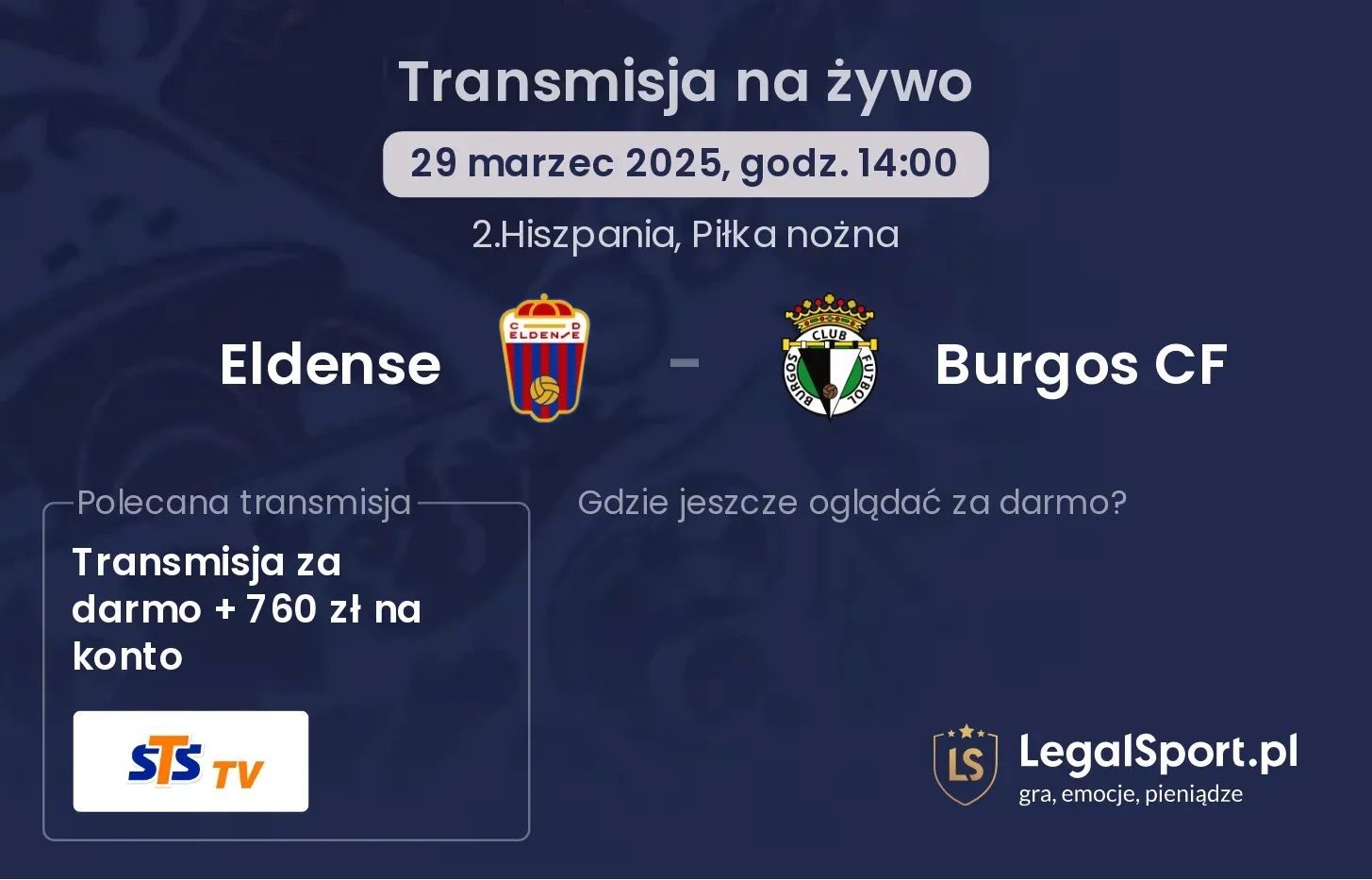 Eldense - Burgos CF gdzie oglądać?