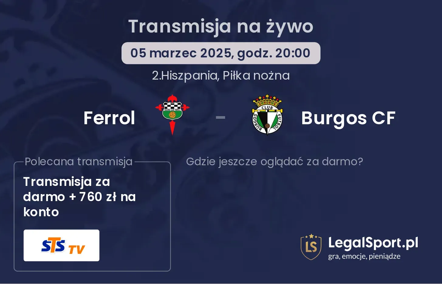 Ferrol - Burgos CF gdzie oglądać transmisję?