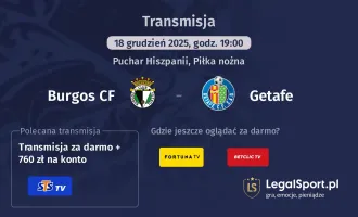 Burgos CF - Getafe gdzie oglądać? (18.12)