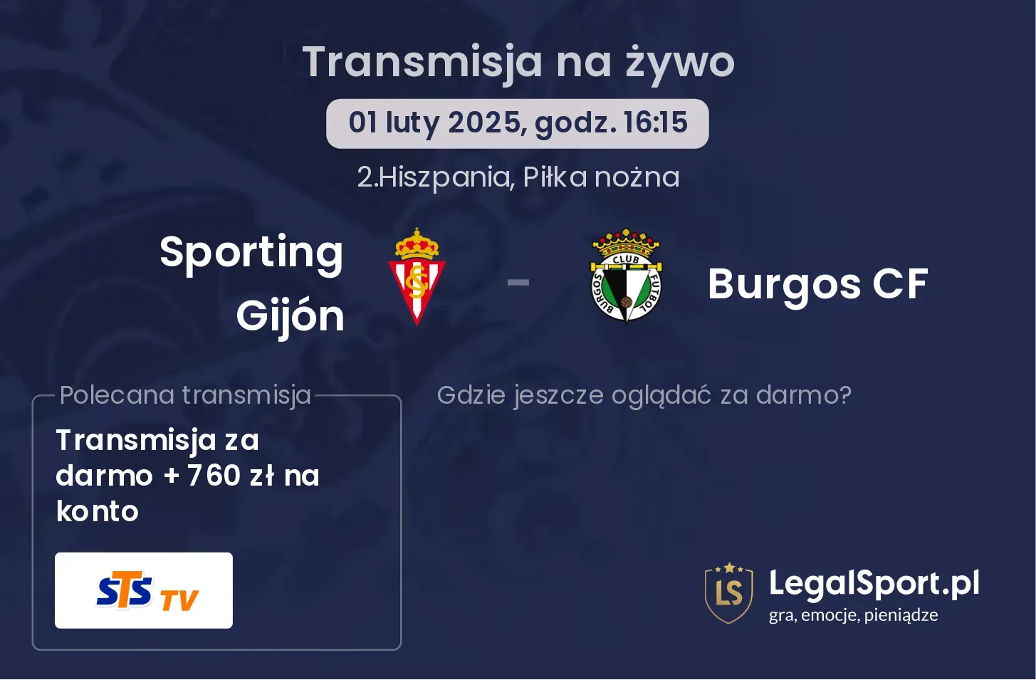 Sporting Gijón - Burgos CF gdzie oglądać transmisję?