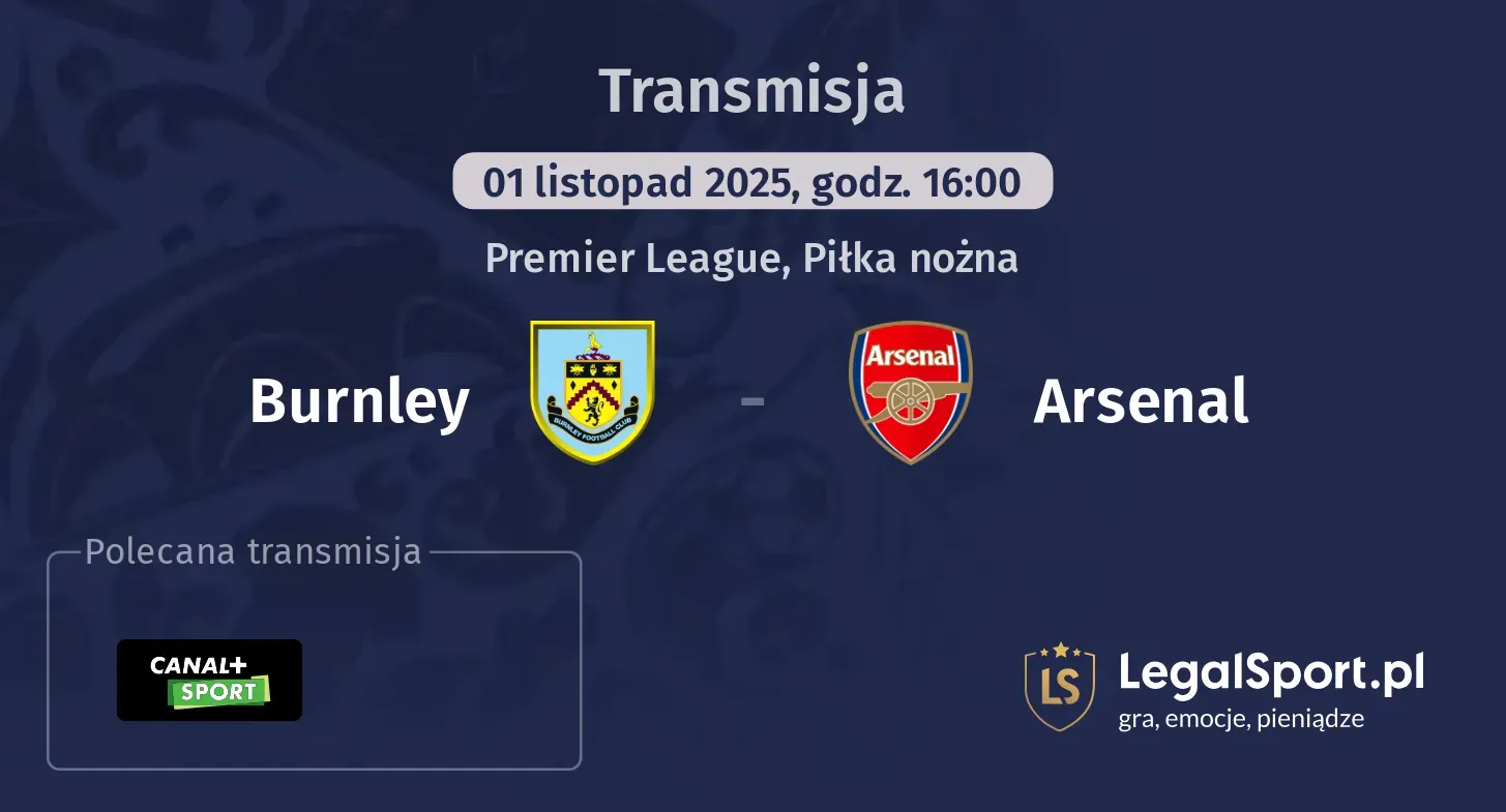 Burnley - Arsenal Transmisje
