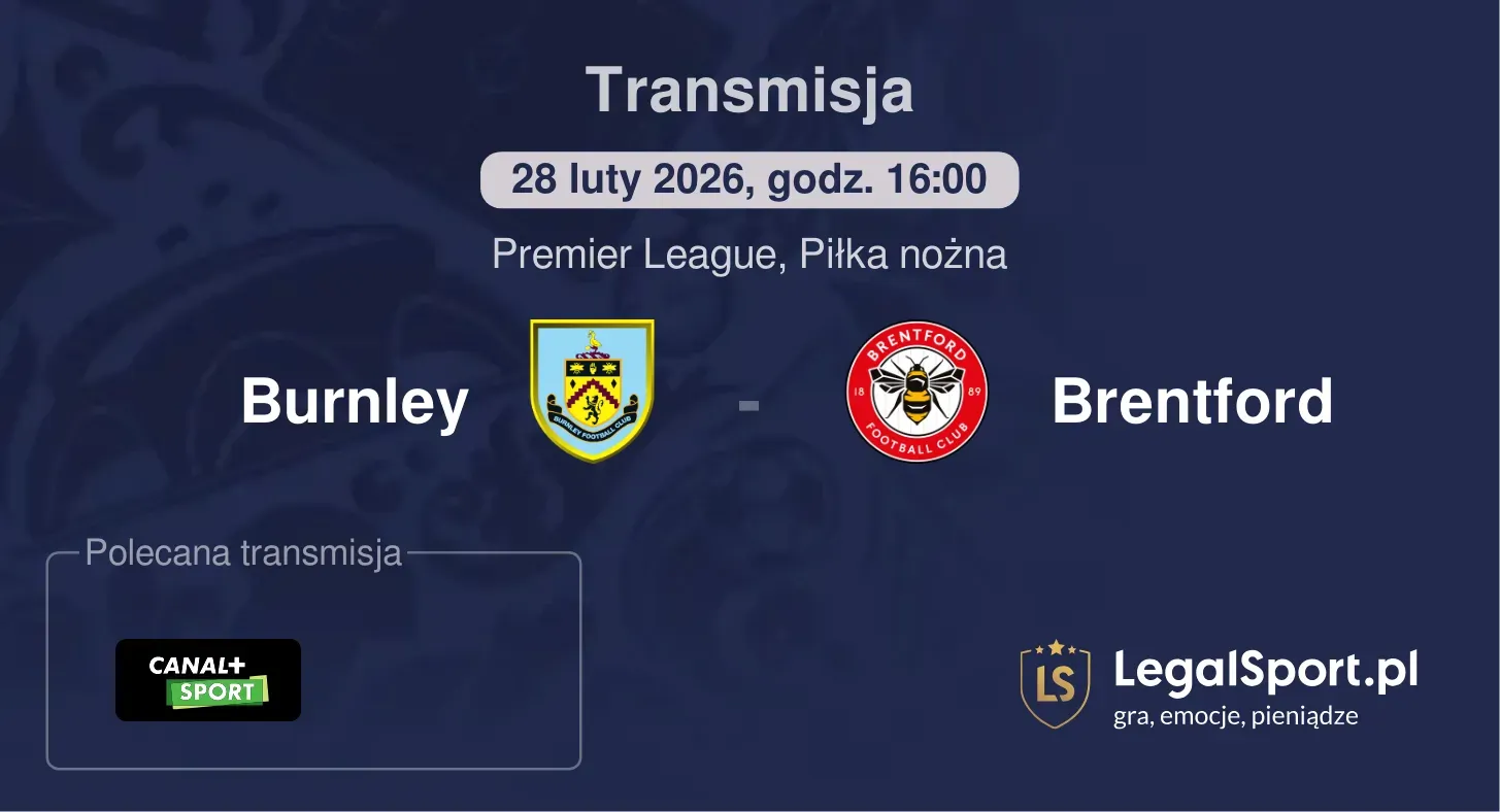 Burnley - Brentford Transmisje