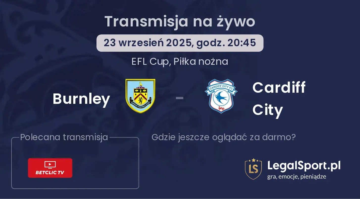 Burnley - Cardiff City transmisja na żywo