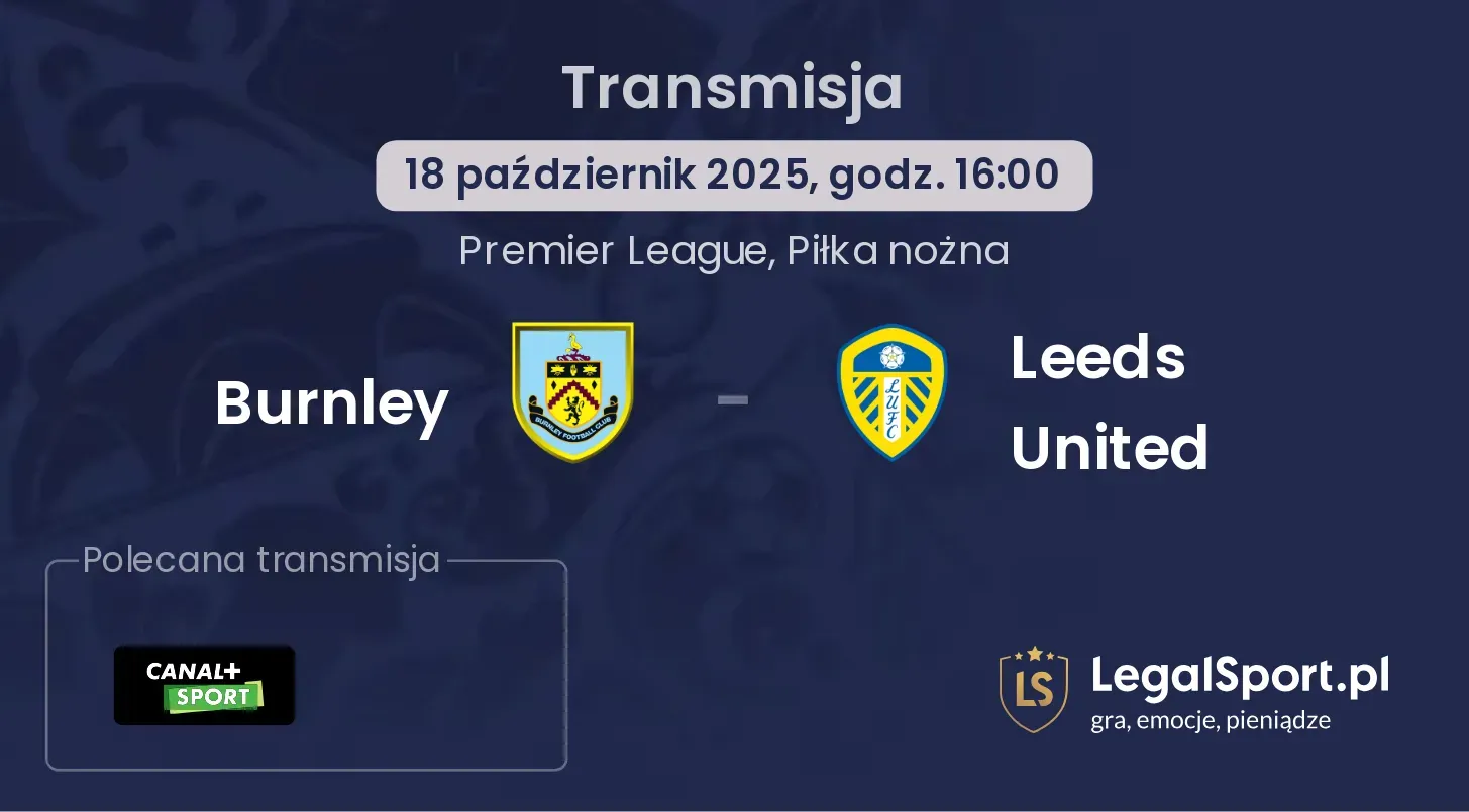 Burnley - Leeds United Transmisje